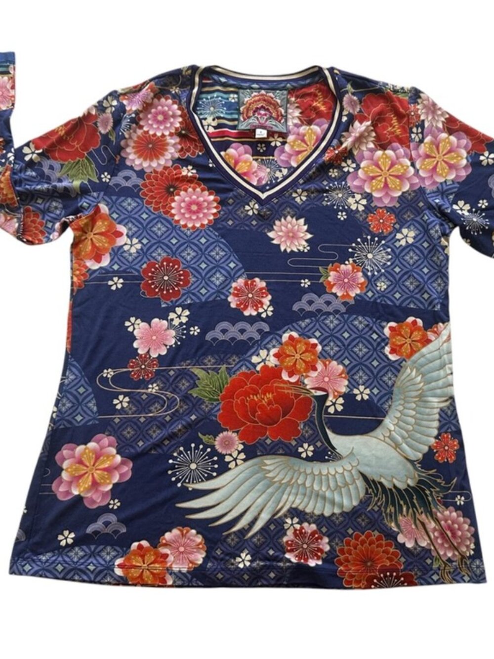 Johnny Was – Pajaro Favourite ¾ Sleeve V-Neck Tee